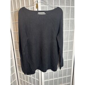Nordstrom  Collection Black 100% Cashmere Sweater  Size Medium